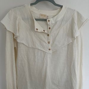 Nation LTD Cream Long Sleeve Top